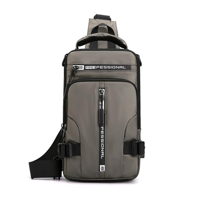 Nylon USB Charging Pack Chest Bags